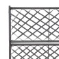 vidaXL Letto Rialzato a Traliccio 2 Vasi 58x30x107 cm Polyrattan Nero