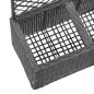 vidaXL Letto Rialzato a Traliccio 2 Vasi 58x30x107 cm Polyrattan Nero