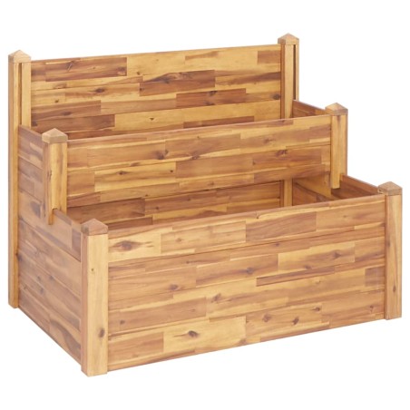 vidaXL Fioriera da Giardino a 2 Livelli 110x75x84cm Massello di Acacia