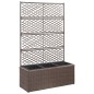vidaXL Leto Rialzato Traliccio 3 Vasi 83x30x130 cm Polyrattan Marrone vidaXL Leto Rialzato Traliccio 3 Vasi 83x30x130 cm Polyrattan Marrone