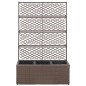 vidaXL Leto Rialzato Traliccio 3 Vasi 83x30x130 cm Polyrattan Marrone vidaXL Leto Rialzato Traliccio 3 Vasi 83x30x130 cm Polyrattan Marrone