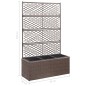 vidaXL Leto Rialzato Traliccio 3 Vasi 83x30x130 cm Polyrattan Marrone vidaXL Leto Rialzato Traliccio 3 Vasi 83x30x130 cm Polyrattan Marrone