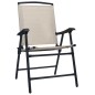 vidaXL Sedie da Giardino Pieghevoli 2 pz in Textilene Crema vidaXL Sedie da Giardino Pieghevoli 2 pz in Textilene Crema