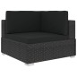 vidaXL Set Divani da Giardino 6 pz con Cuscini in Polyrattan Nero vidaXL Set Divani da Giardino 6 pz con Cuscini in Polyrattan Nero