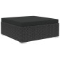vidaXL Set Divani da Giardino 6 pz con Cuscini in Polyrattan Nero vidaXL Set Divani da Giardino 6 pz con Cuscini in Polyrattan Nero