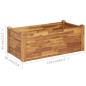 vidaXL Letto Rialzato da Giardino 110x60x44 cm Legno Massello d'Acacia vidaXL Letto Rialzato da Giardino 110x60x44 cm Legno Massello d'Acacia
