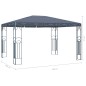 vidaXL Gazebo 400x300 cm Antracite