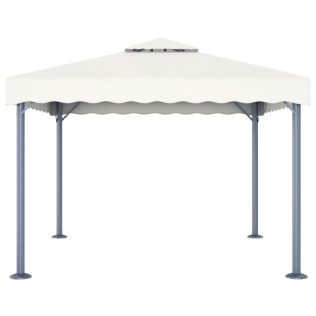 vidaXL Gazebo 300x300 cm Crema Alluminio