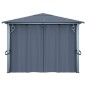 vidaXL Gazebo con Tenda 400 x 300 cm Antracite Alluminio