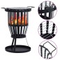 vidaXL Braciere da Giardino con Griglia Barbecue in Acciaio 47,5 cm vidaXL Braciere da Giardino con Griglia Barbecue in Acciaio 47,5 cm