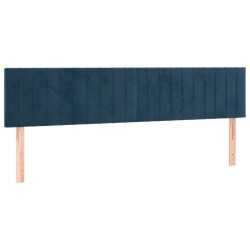 vidaXL Testiera 2 pz Blu scuro 90x5x78/88 cm in Velluto
