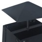 vidaXL Braciere Nero 35x35x99 cm in Acciaio