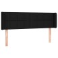 Testiera ad Orecchio Nera 147x16x78/88 cm in Tessuto Testiera ad Orecchio Nera 147x16x78/88 cm in Tessuto