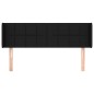 Testiera ad Orecchio Nera 147x16x78/88 cm in Tessuto Testiera ad Orecchio Nera 147x16x78/88 cm in Tessuto