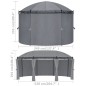 vidaXL Gazebo con Tende 520x349x255 cm Antracite