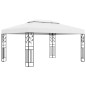 vidaXL Gazebo con Tetto Doppio 3x4 m Bianco vidaXL Gazebo con Tetto Doppio 3x4 m Bianco
