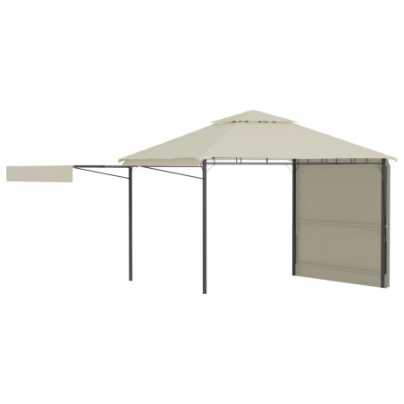 vidaXL Gazebo con Tetto Doppio Estendibile 3x3x2,75 m Crema 180 g/m²