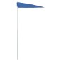 Ombrellone Semicircolare da Giardino con Palo 180x90 cm Azzurro Ombrellone Semicircolare da Giardino con Palo 180x90 cm Azzurro