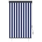 vidaXL Tenda a Rullo per Esterni 100x250 cm Blu e Bianca