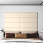 Pannelli Murali 12 pz Crema 90x15 cm Velluto 1,62 m² Pannelli Murali 12 pz Crema 90x15 cm Velluto 1,62 m²