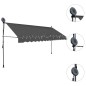 vidaXL Tenda da Sole Retrattile Manuale con LED 350 cm Antracite vidaXL Tenda da Sole Retrattile Manuale con LED 350 cm Antracite