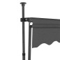 vidaXL Tenda da Sole Retrattile Manuale con LED 350 cm Antracite vidaXL Tenda da Sole Retrattile Manuale con LED 350 cm Antracite