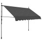 vidaXL Tenda da Sole Retrattile Manuale con LED 250 cm Antracite