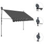 vidaXL Tenda da Sole Retrattile Manuale con LED 250 cm Antracite