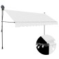 vidaXL Tenda da Sole Retrattile Manuale con LED 350 cm Crema vidaXL Tenda da Sole Retrattile Manuale con LED 350 cm Crema