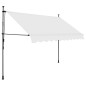 vidaXL Tenda da Sole Retrattile Manuale con LED 300 cm Crema vidaXL Tenda da Sole Retrattile Manuale con LED 300 cm Crema