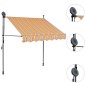 vidaXL Tenda da Sole Retrattile Manuale con LED 100 cm Gialla e Blu vidaXL Tenda da Sole Retrattile Manuale con LED 100 cm Gialla e Blu