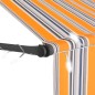 vidaXL Tenda da Sole Retrattile Manuale con LED 100 cm Gialla e Blu vidaXL Tenda da Sole Retrattile Manuale con LED 100 cm Gialla e Blu