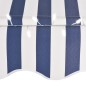 vidaXL Tenda da Sole Retrattile Manuale con LED 350 cm Blu e Bianca vidaXL Tenda da Sole Retrattile Manuale con LED 350 cm Blu e Bianca
