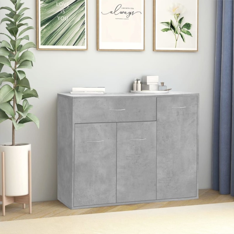 vidaXL Credenza Grigio Cemento 88x30x70 cm in Truciolato vidaXL Credenza Grigio Cemento 88x30x70 cm in Truciolato