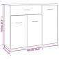 vidaXL Credenza Grigio Cemento 88x30x70 cm in Truciolato vidaXL Credenza Grigio Cemento 88x30x70 cm in Truciolato