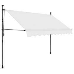 vidaXL Tenda da Sole Retrattile Manuale con LED 250 cm Crema