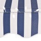 vidaXL Tenda da Sole Retrattile Manuale con LED 250 cm Blu e Bianca