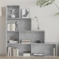 vidaXL Libreria/Divisorio Grigio Cemento 155x24x160 cm in Truciolato