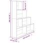 vidaXL Libreria/Divisorio Grigio Cemento 155x24x160 cm in Truciolato