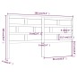 Testiera per Letto 186x4x100 cm in Legno Massello di Pino