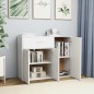 vidaXL Credenza Bianca 88x30x70 cm in Legno Multistrato vidaXL Credenza Bianca 88x30x70 cm in Legno Multistrato