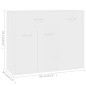 vidaXL Credenza Bianca 88x30x70 cm in Legno Multistrato vidaXL Credenza Bianca 88x30x70 cm in Legno Multistrato