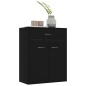 vidaXL Credenza Nera 60x30x75 cm in Truciolato vidaXL Credenza Nera 60x30x75 cm in Truciolato