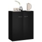 vidaXL Credenza Nera 60x30x75 cm in Legno Multistrato vidaXL Credenza Nera 60x30x75 cm in Legno Multistrato
