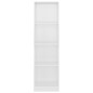 vidaXL Libreria a 4 Ripiani Bianco Lucido 40x24x142 cm in Truciolato vidaXL Libreria a 4 Ripiani Bianco Lucido 40x24x142 cm in Truciolato