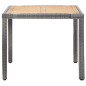 vidaXL Set da Pranzo da Giardino 5 pz con Cuscini in Polyrattan Grigio vidaXL Set da Pranzo da Giardino 5 pz con Cuscini in Polyrattan Grigio