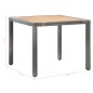 vidaXL Set da Pranzo da Giardino 5 pz con Cuscini in Polyrattan Grigio vidaXL Set da Pranzo da Giardino 5 pz con Cuscini in Polyrattan Grigio