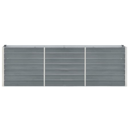 vidaXL Letto Rialzato in Acciaio Zincato 240x40x77 cm Grigio