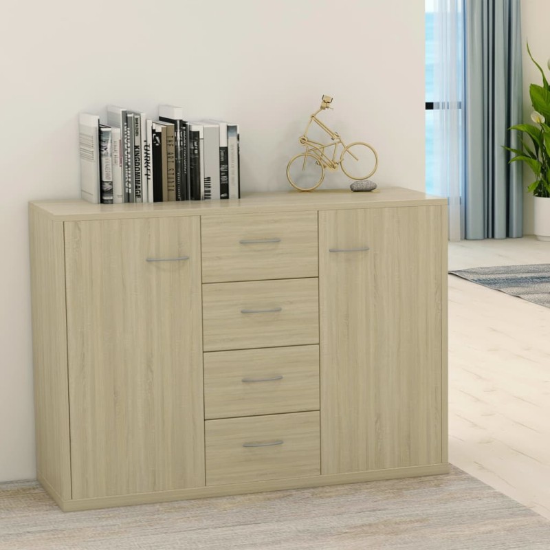 vidaXL Credenza Rovere Sonoma 88x30x65 cm in Truciolato vidaXL Credenza Rovere Sonoma 88x30x65 cm in Truciolato