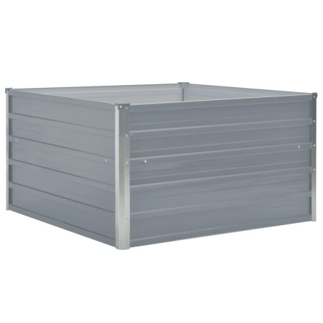 vidaXL Letto di Coltura Rialzato 100x100x45 cm Acciaio Zincato Grigio